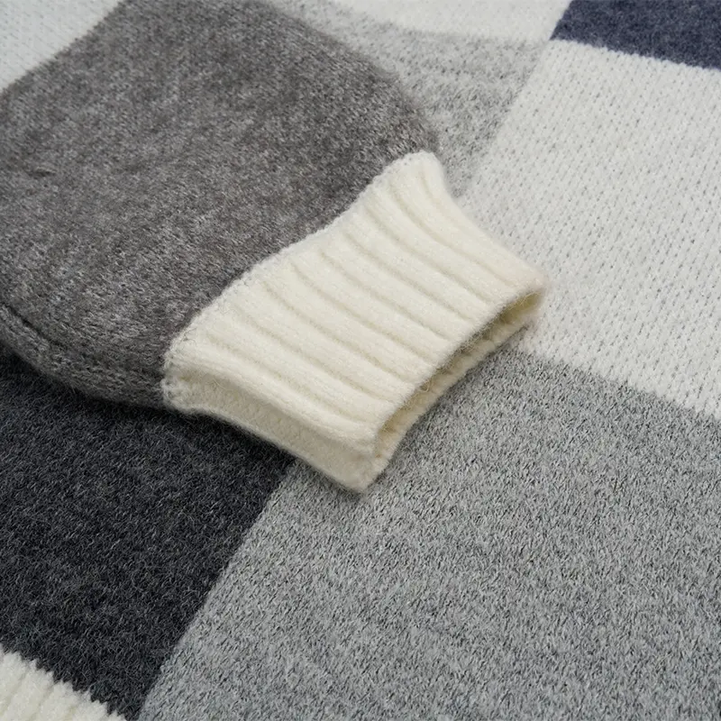 Block Loose Cardigan Sweater (4)v10
