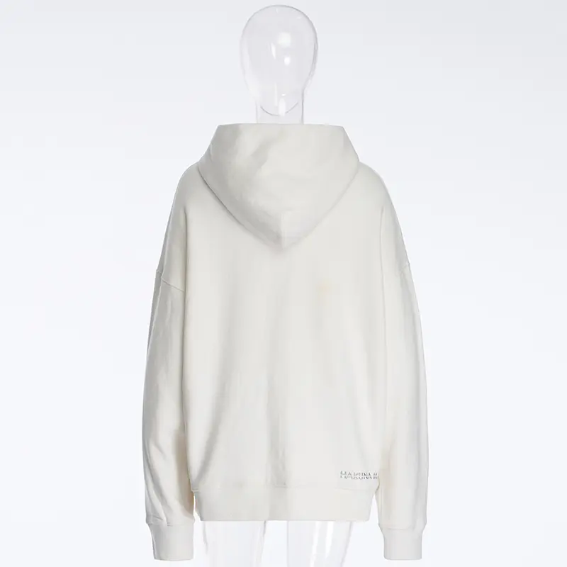 Lazy, Fashionable And Easy To Wear Towel Embroidered Casual Loose Cotton Hoodie
