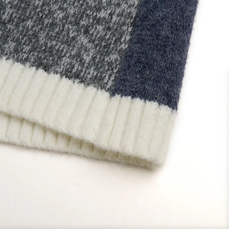 Block Loose Cardigan Sweater (3)qio